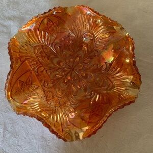 Carnival Glass, 10", Imperial Marigold Headdress Pattern